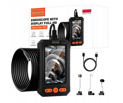 Narzędzie serwisowe / sieciowe Zenwire Kamera Inspekcyjna Warsztatowa Endoskop 4,3" FHD IPS IP67